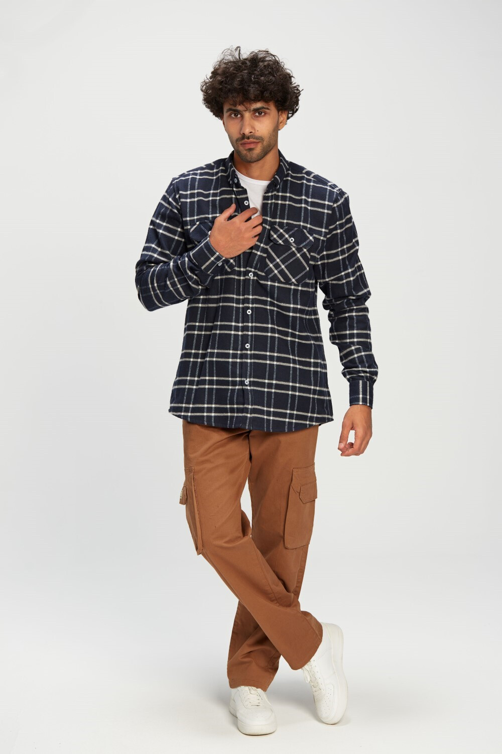 Men's Checked Regular Fit Front Pockets Shirt