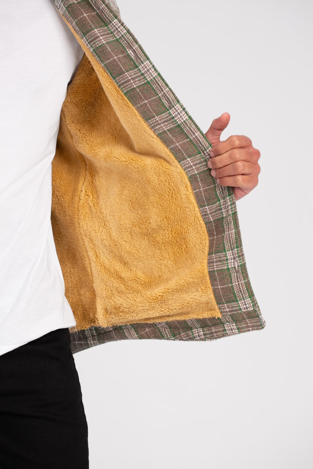 Men's Checked Regular Fit Front Pockets Padded Shirt