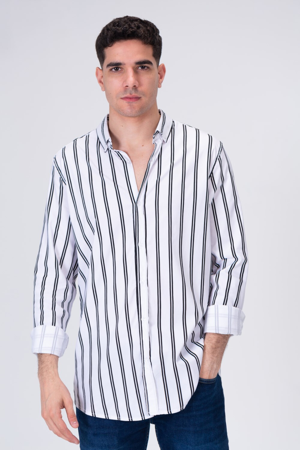 Mens Striped Classic Regular Fit Shirt