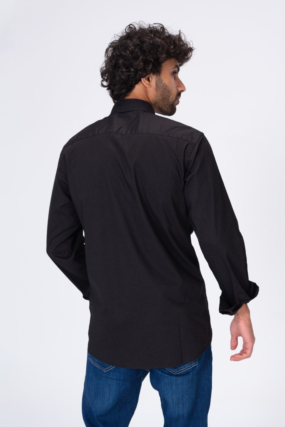 Mens Basic Plain Shirt With Collar And Basic Details For Every Day