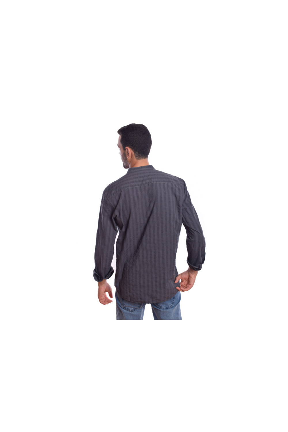 Men's Regular Fit Made Of Soft Cotton Long Sleeves Half Neck Shirt