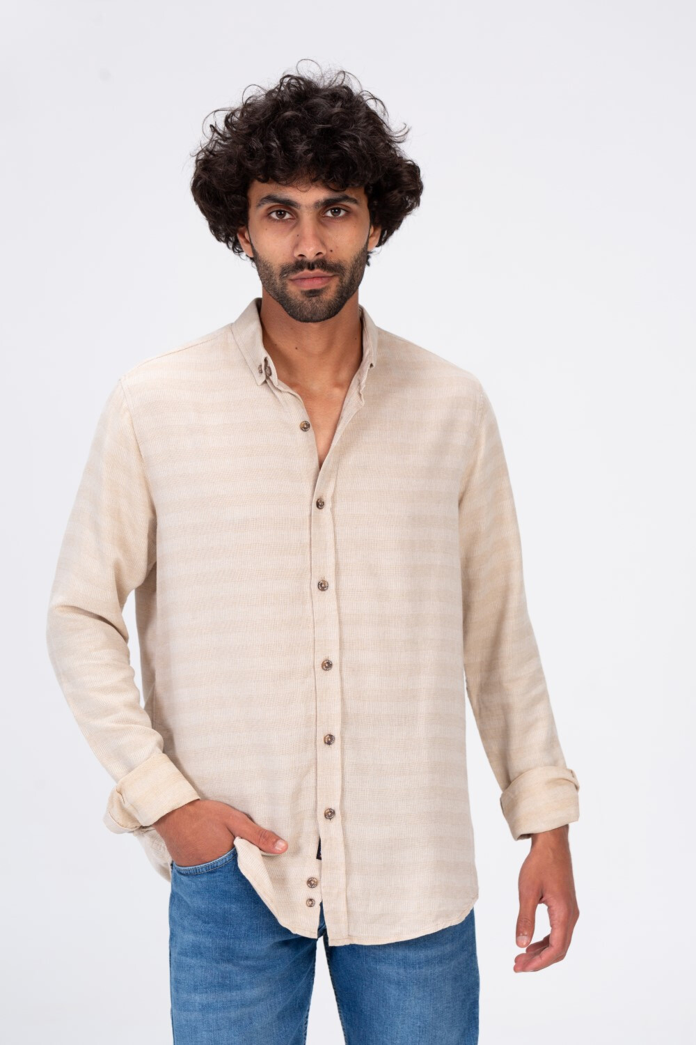 Mens Basic Shirt With Long Sleeves And Basic Colors