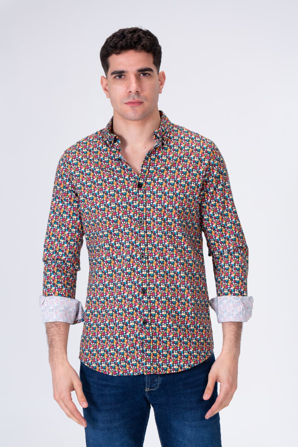Mens All Over Printed Shirt In Trendy Colours