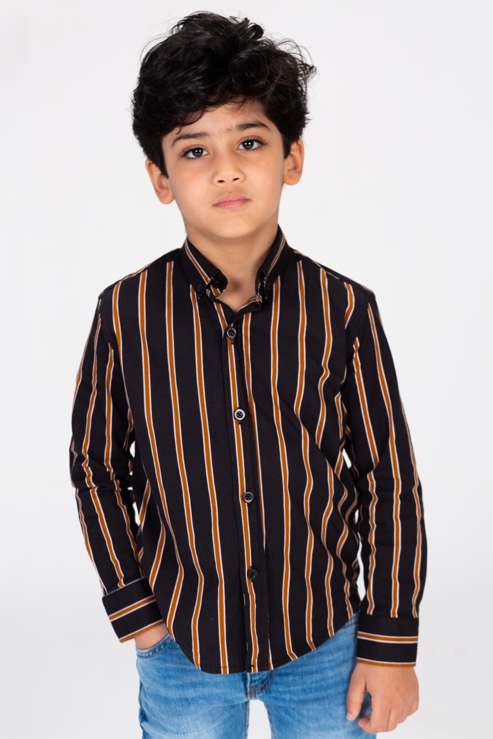 Boys Small Striped Colorful Shirt