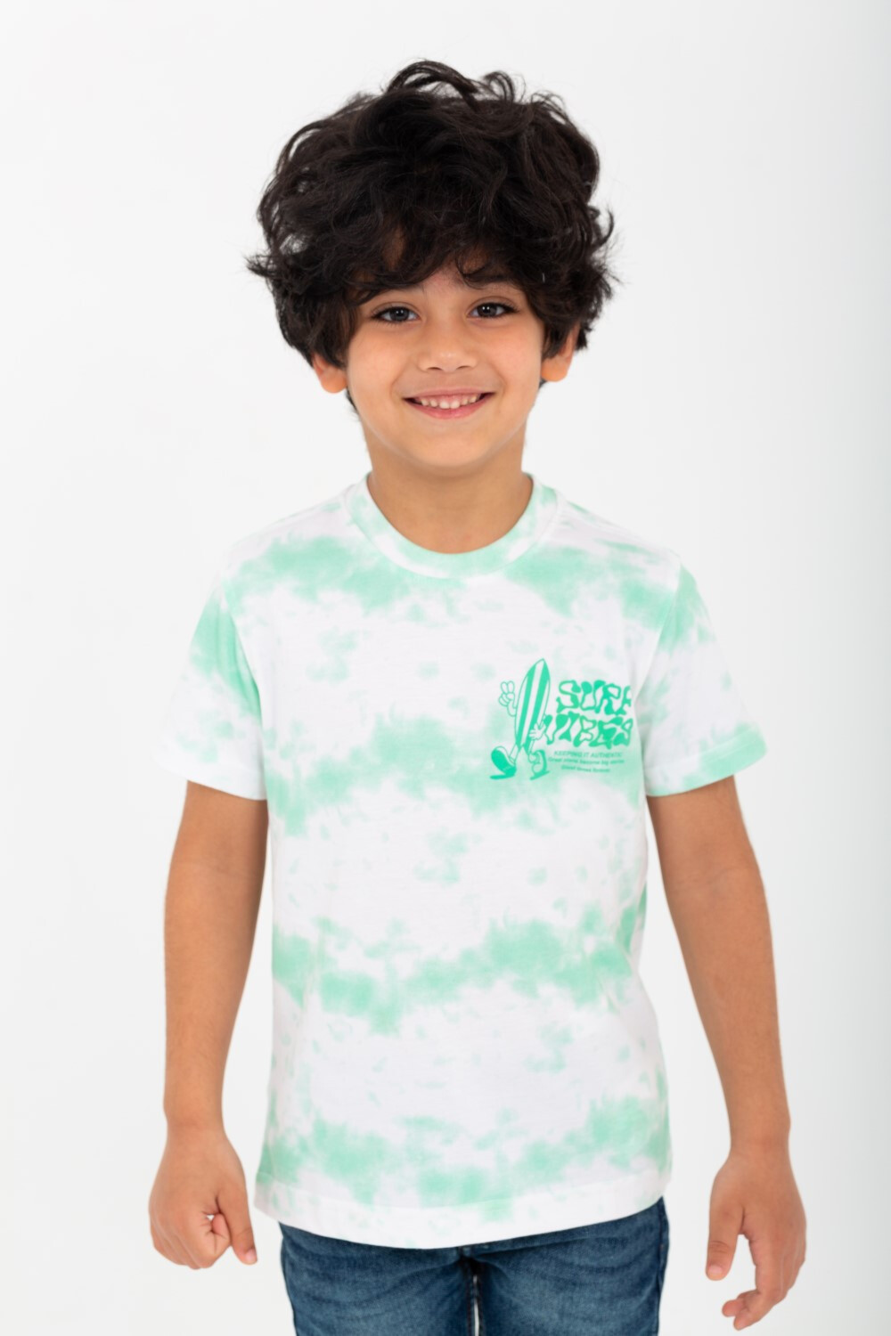 Boy's Printed T-shirt With Round-Neck And Short Sleeves