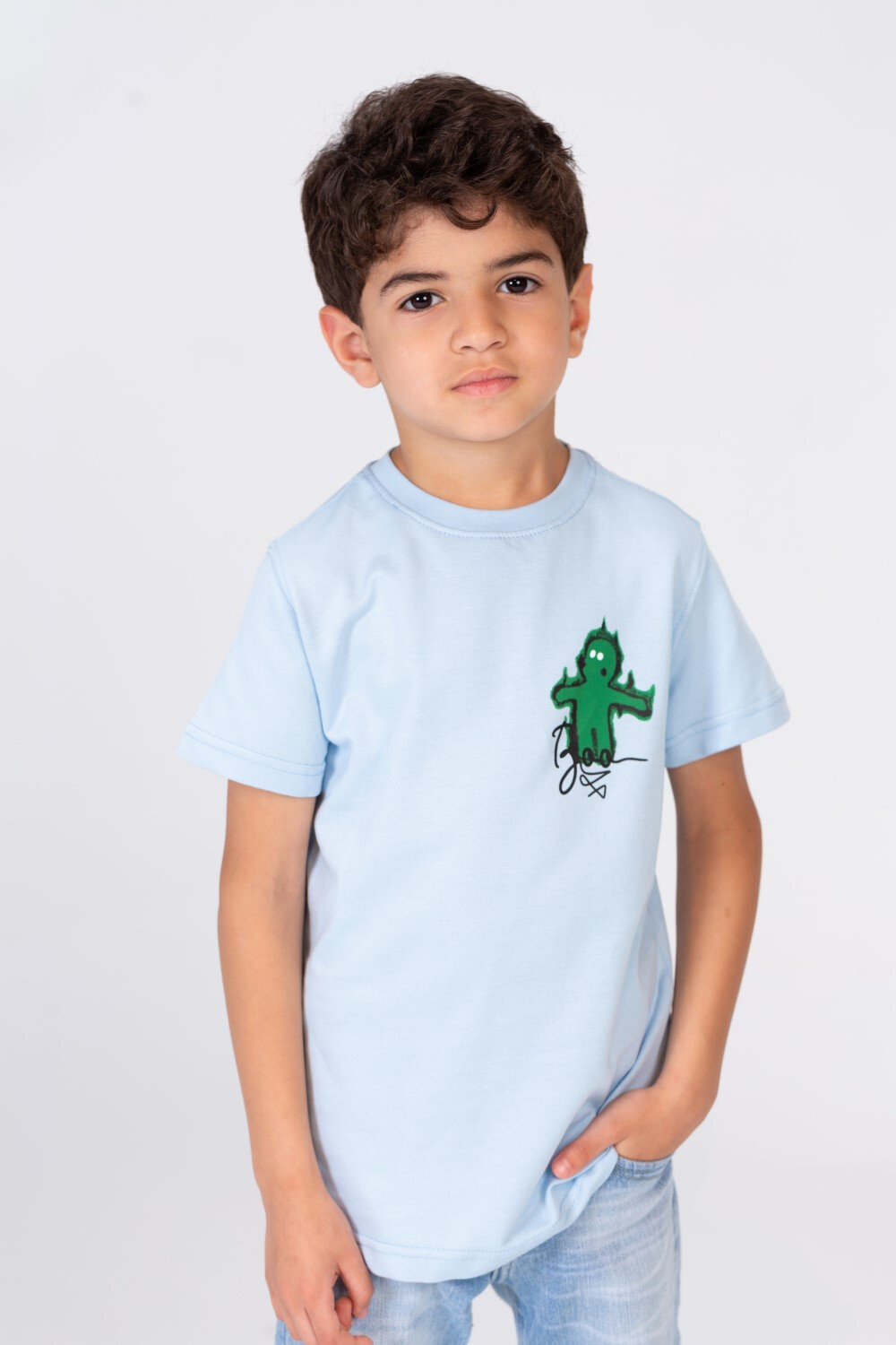 Boys Half Sleeve T-shirt With A Distinctive Print