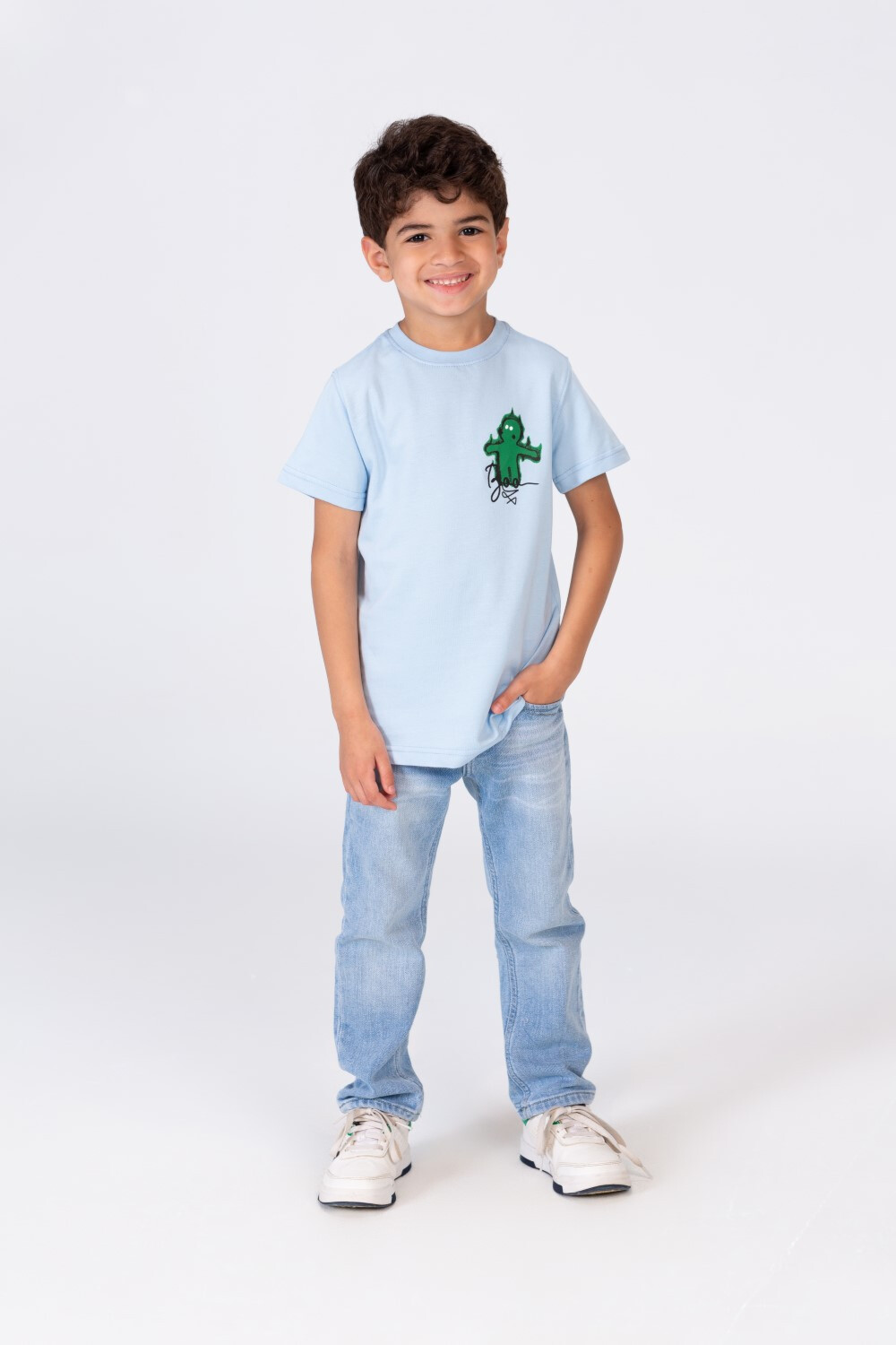 Boys Half Sleeve T-shirt With A Distinctive Print