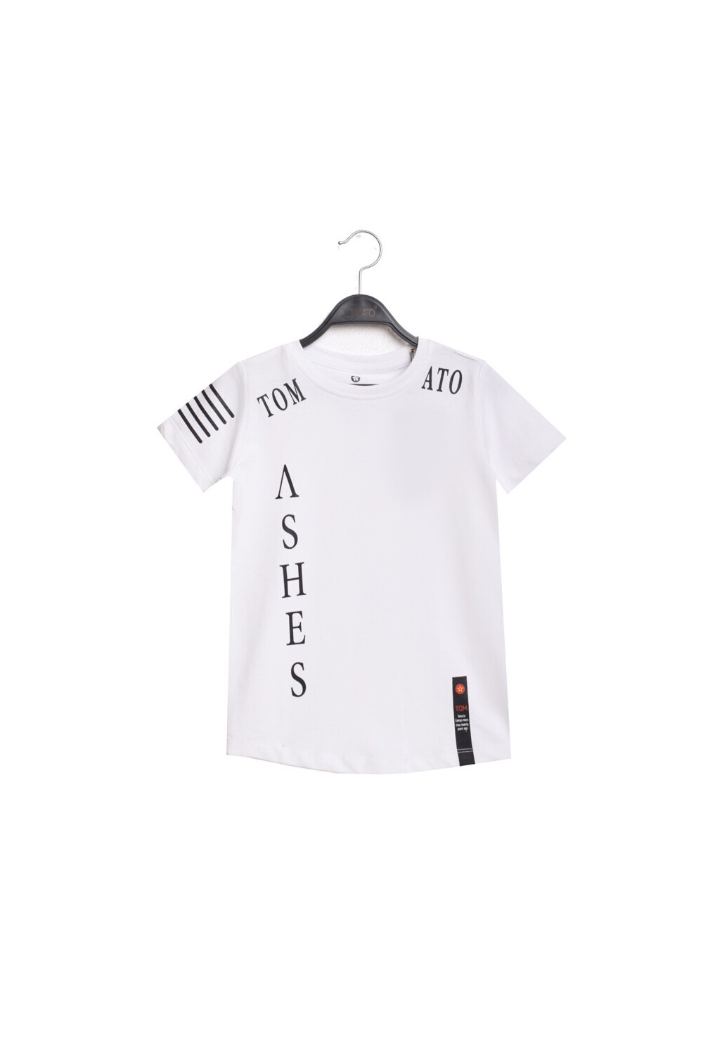 Boy's Crew Neck Front Printed Cotton T-shirt