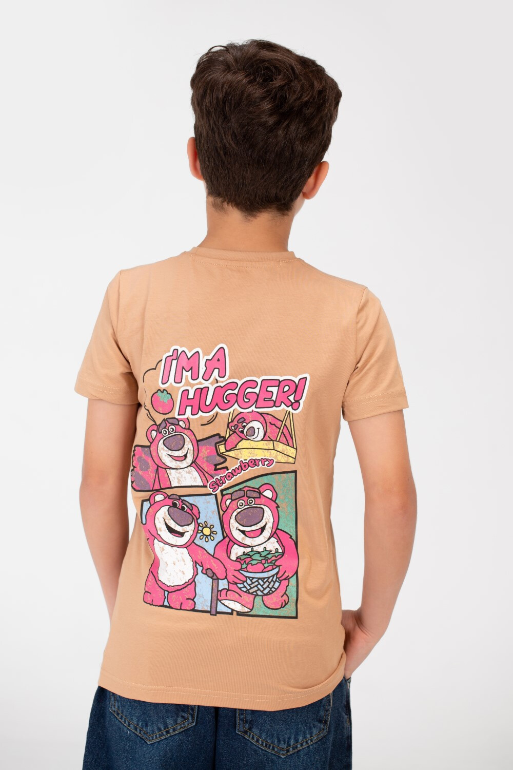 Boys Round T-shirt printed with High Quality Single Lycra Material