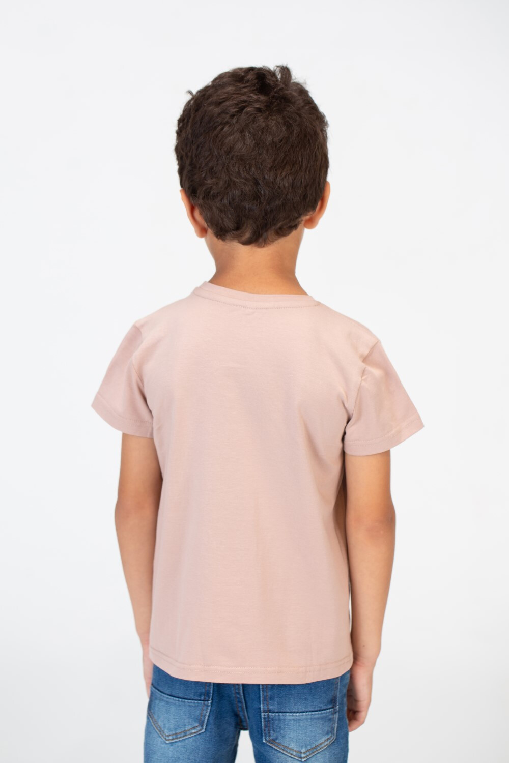 Boys Printed Round Neck T-shirt With A Single Lycra Material