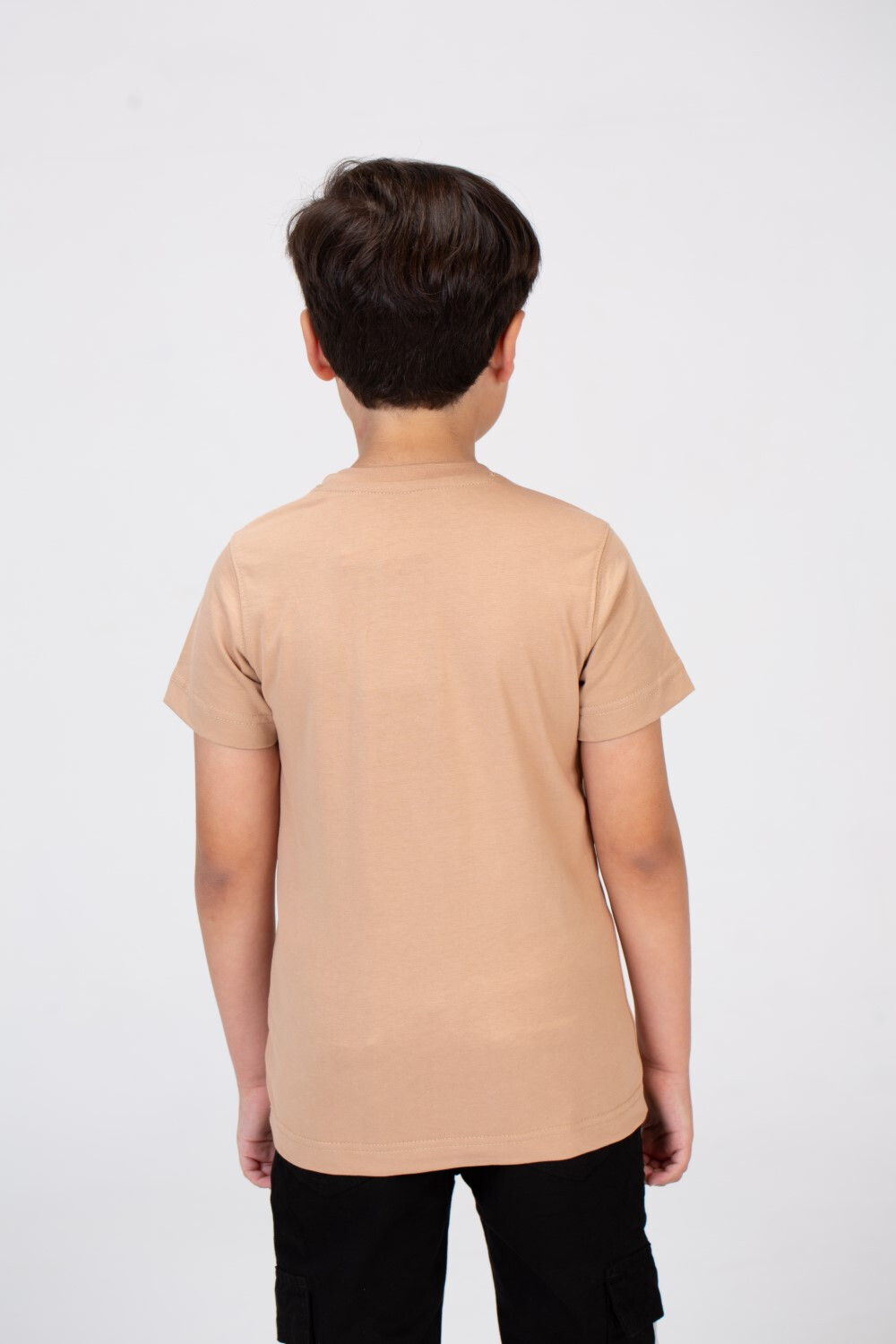 Boys Round Neck Short Sleeves T-shirt With A  And With A Rabbit Print On The Front