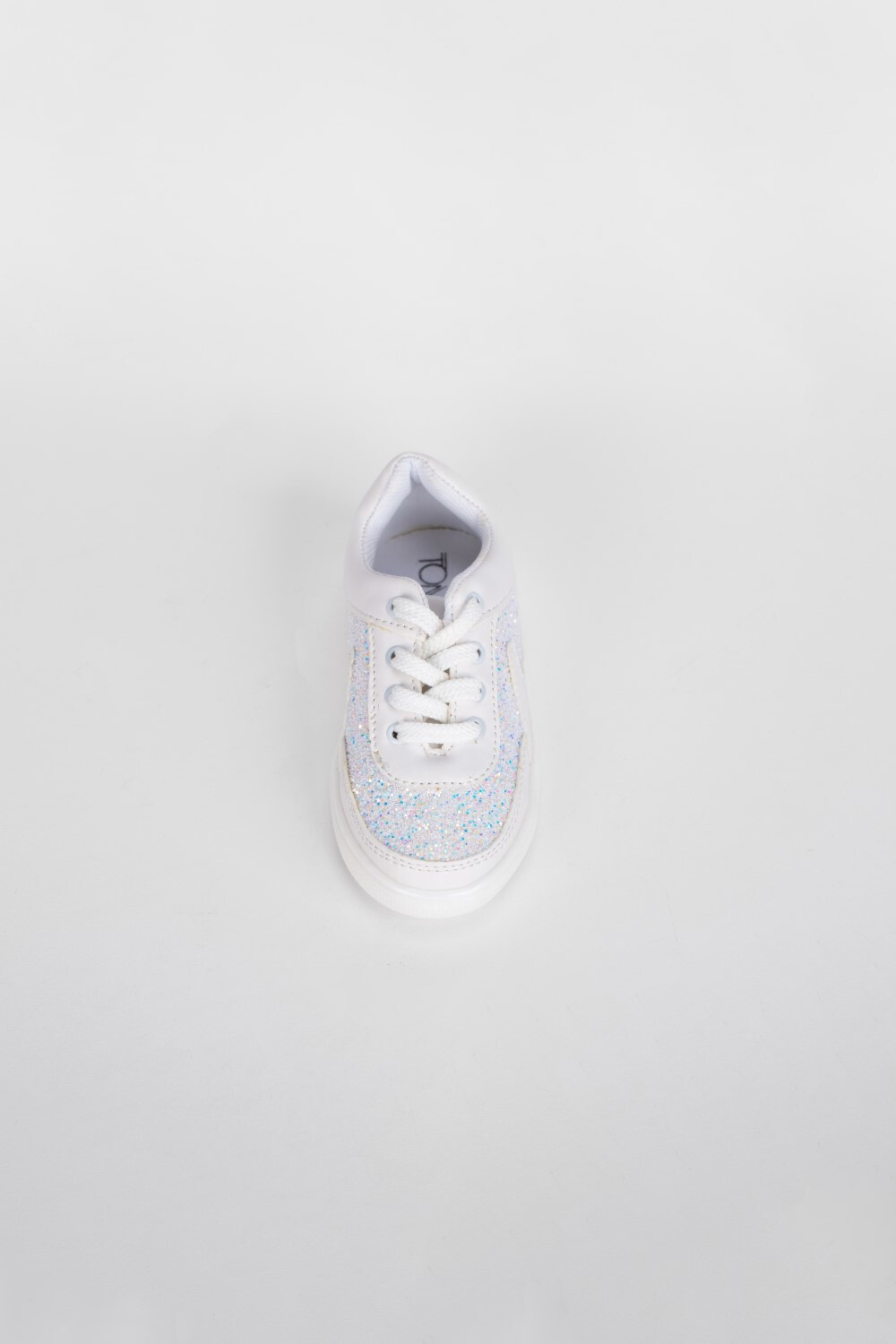 Girl's Flat Sole Faux Leather Sequins Multi Color Sneaker
