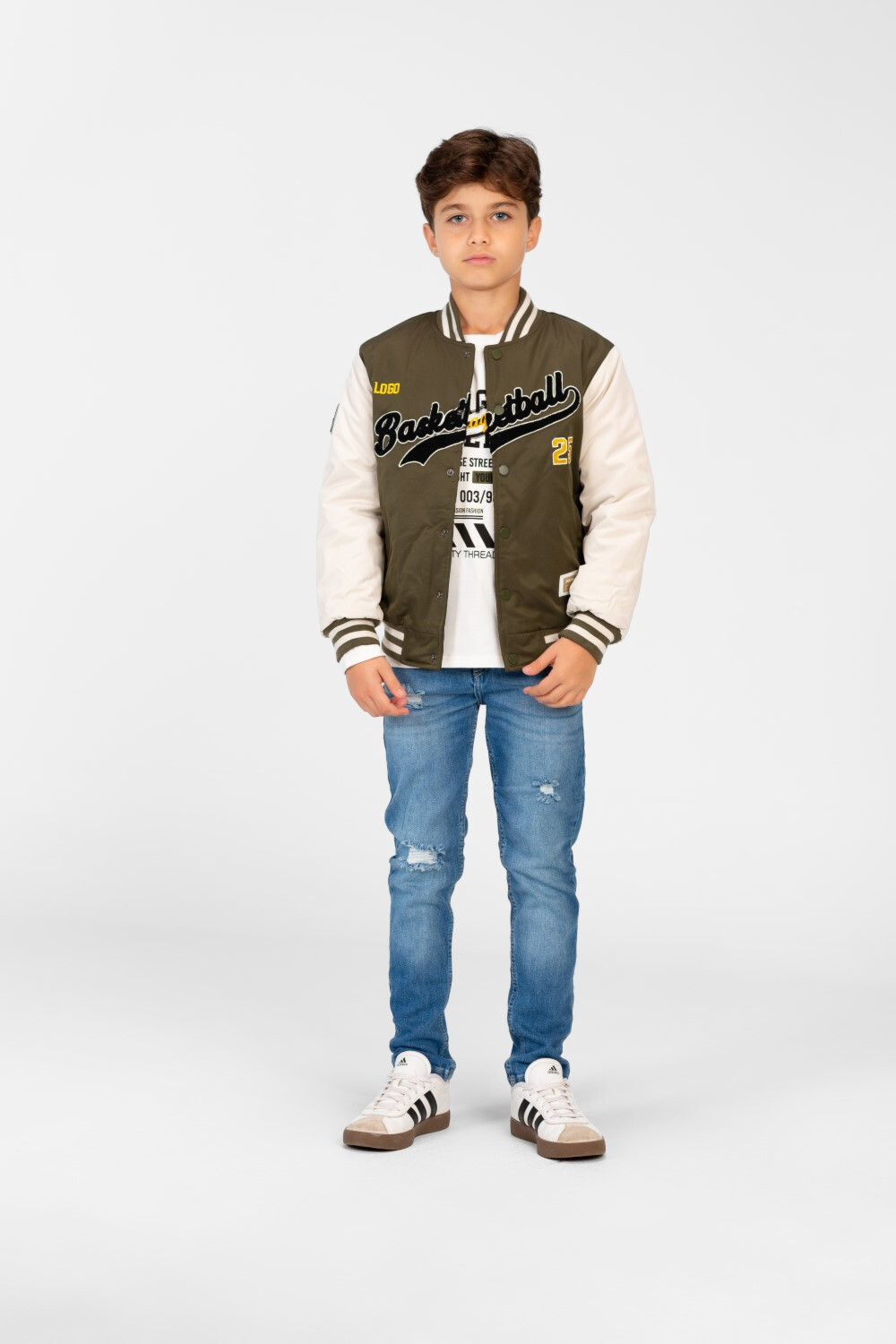 Boy's Varsity Waterproof Long Sleeve Baseball Jacket