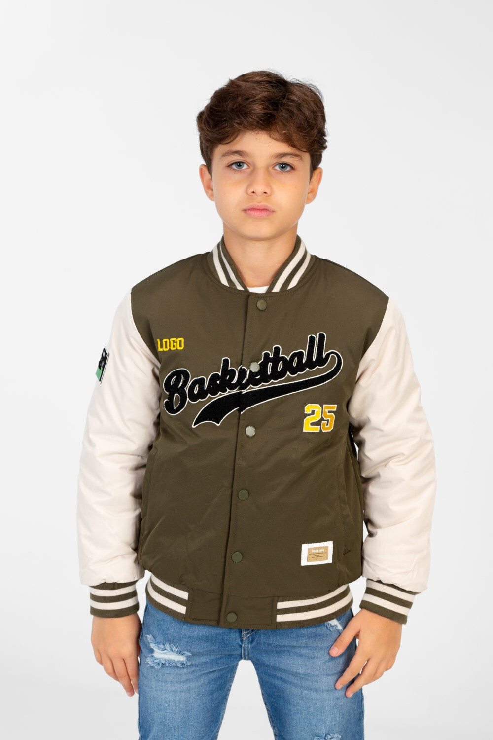 Boy's Varsity Waterproof Long Sleeve Baseball Jacket