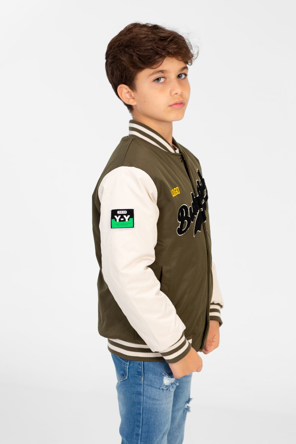 Boy's Varsity Waterproof Long Sleeve Baseball Jacket