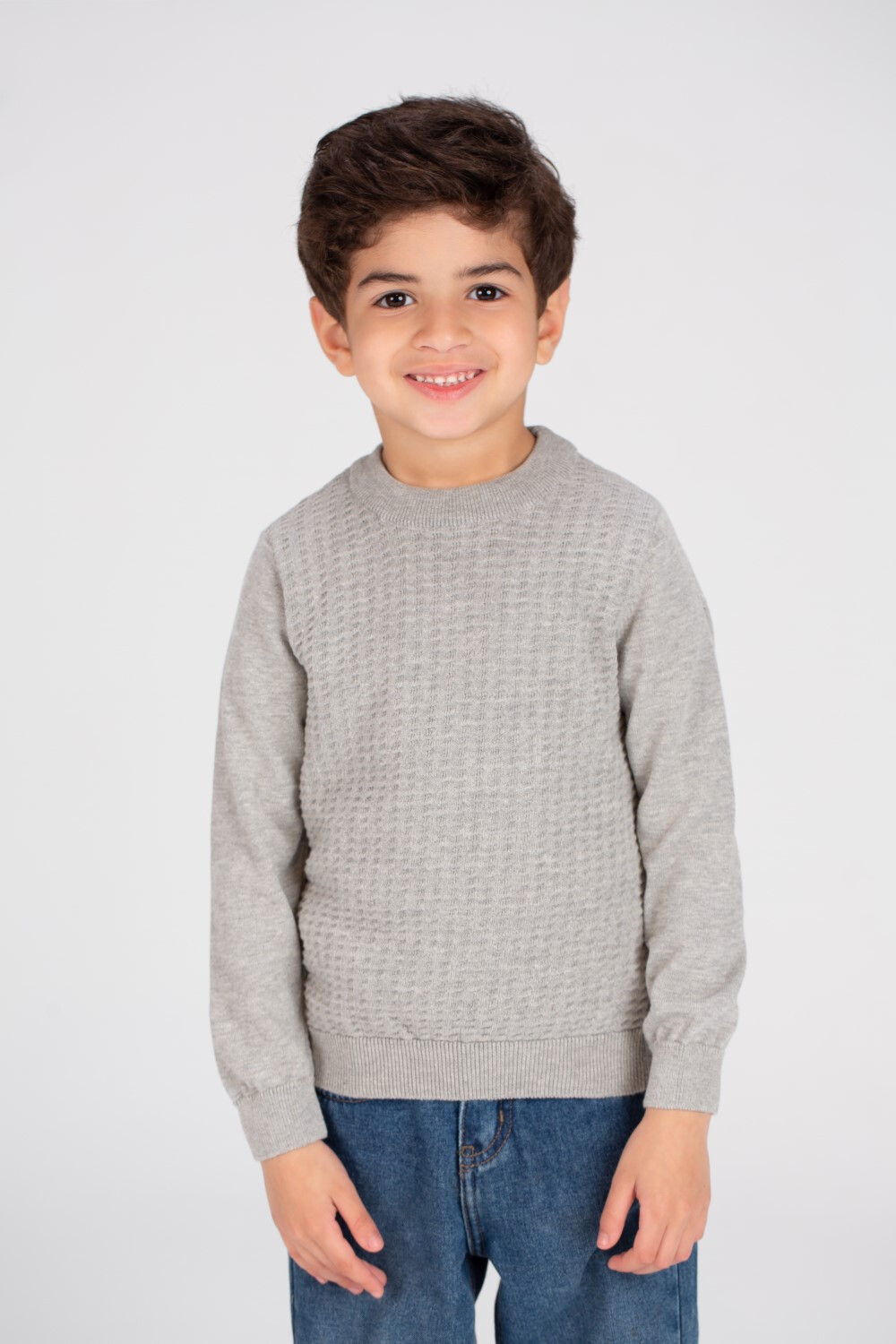 Boy's Crew neck Made Of Soft Basic Pullover