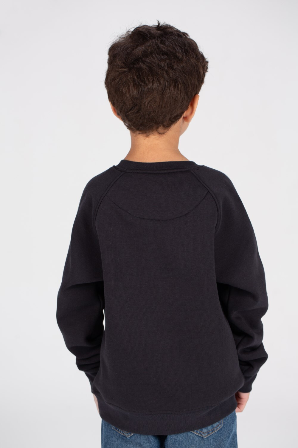 Boy's Rounded Neck Padded Front Printed Sweatshirt