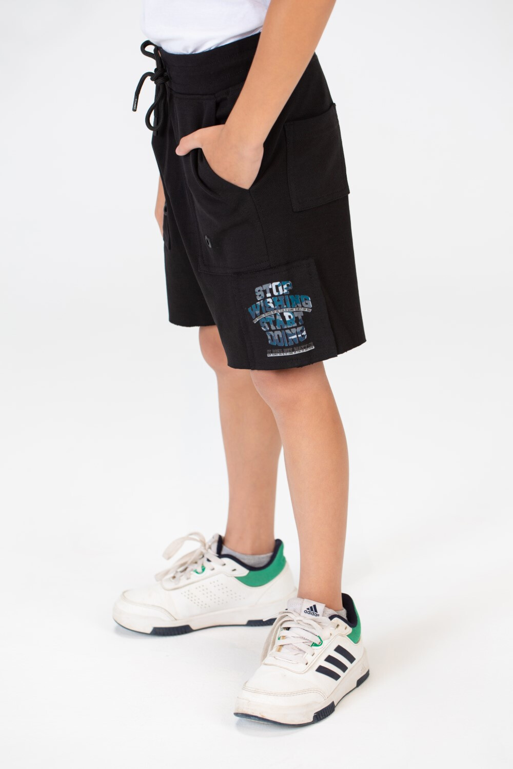 Boys Milton Short With Elastic Waistband And Front And Back Pockets