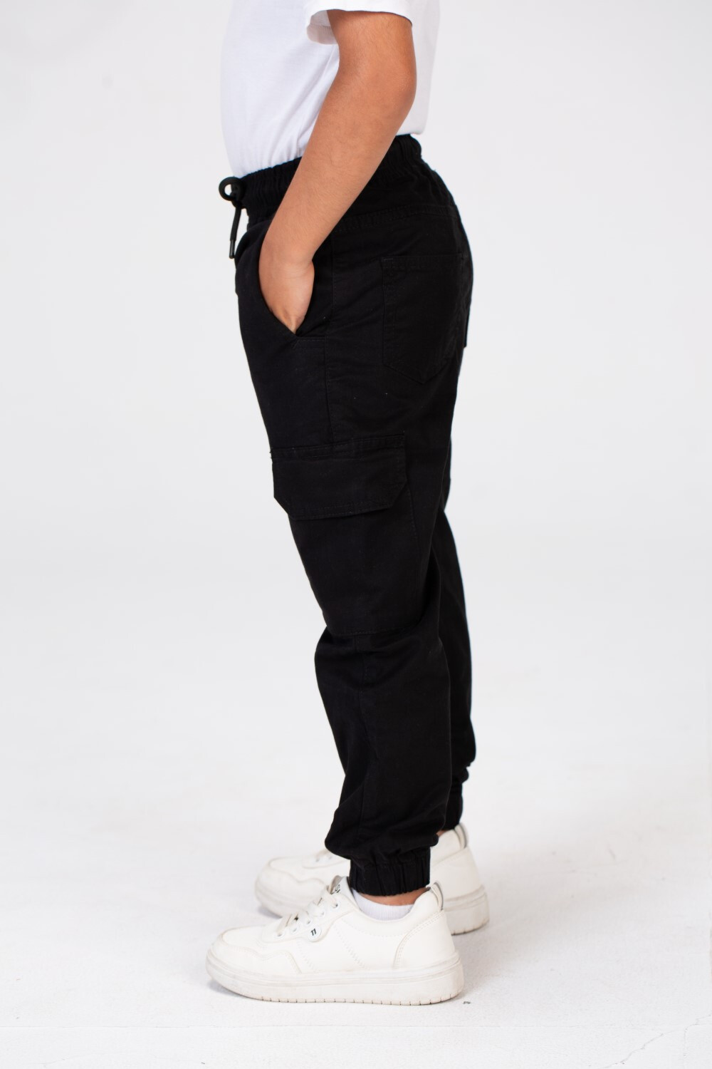 Boys Gabardine Sherwal Pants With Modern Side Pockets