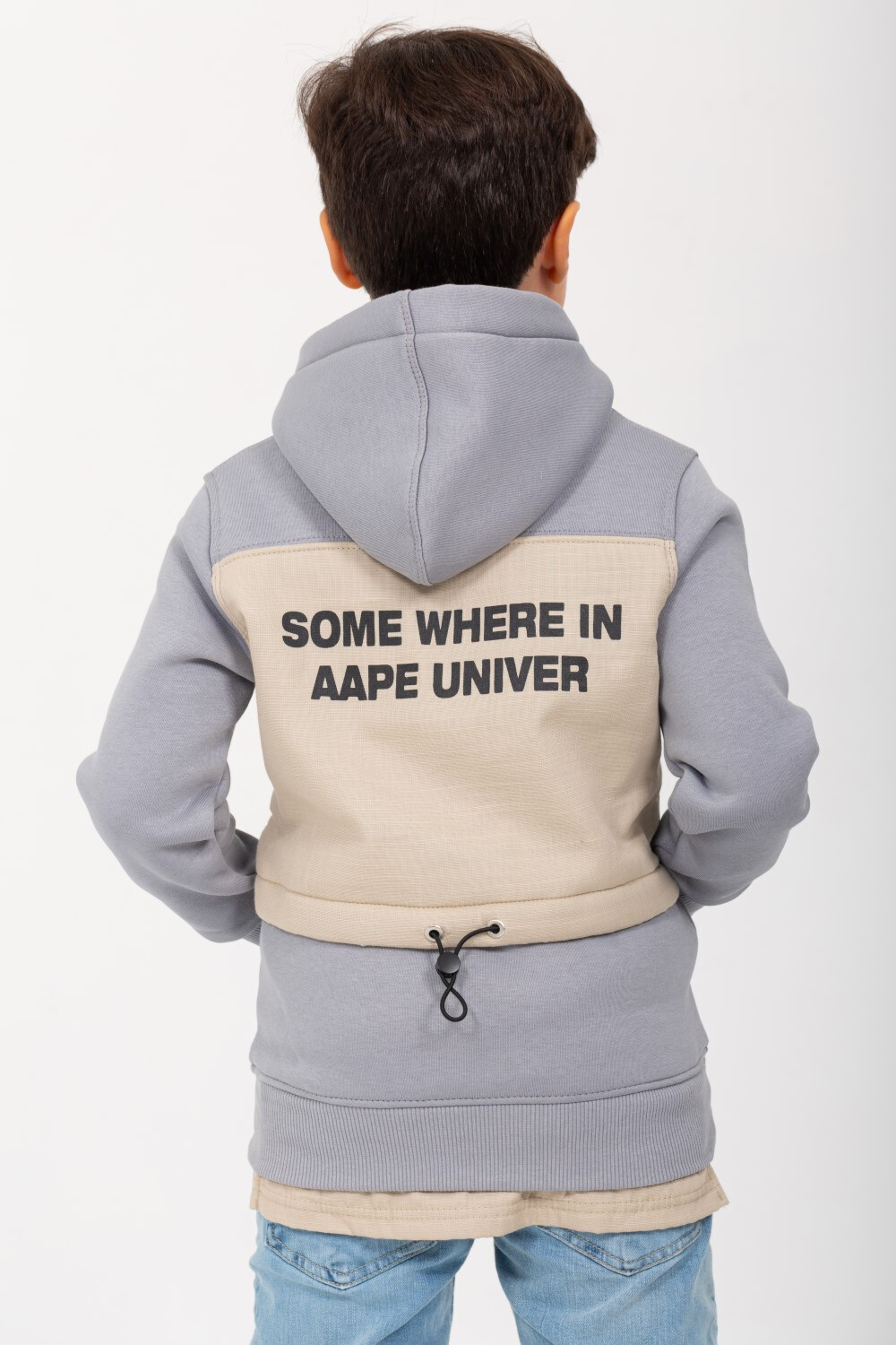 Boy's Hoodie Padded Front & Back Printed Hooded With Unique Style Sweatshirt