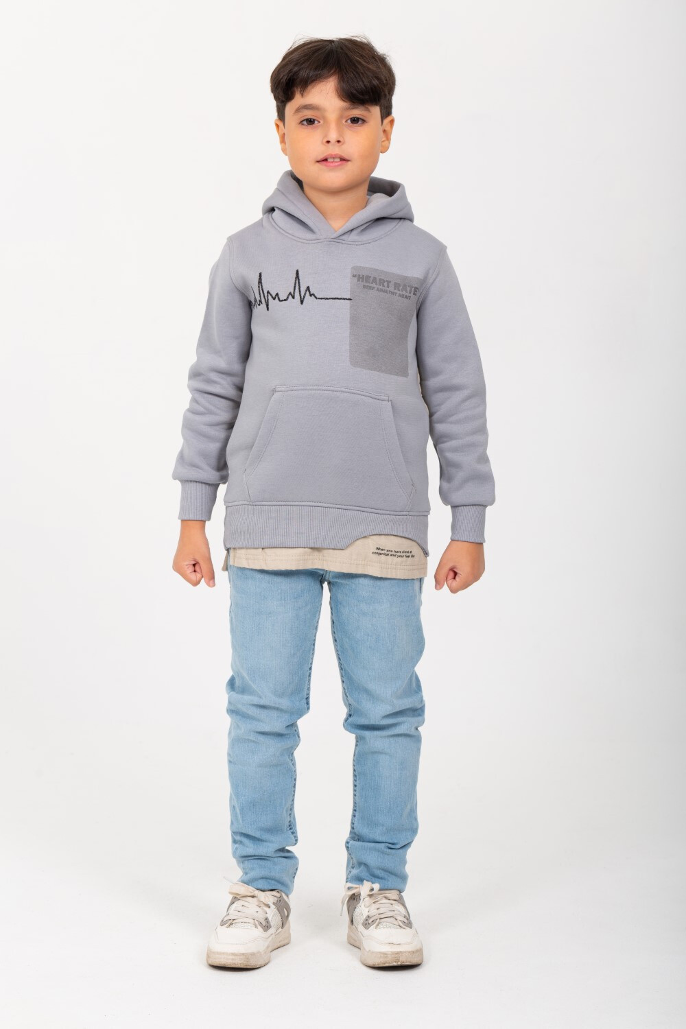 Boy's Hoodie Padded Front & Back Printed Hooded With Unique Style Sweatshirt