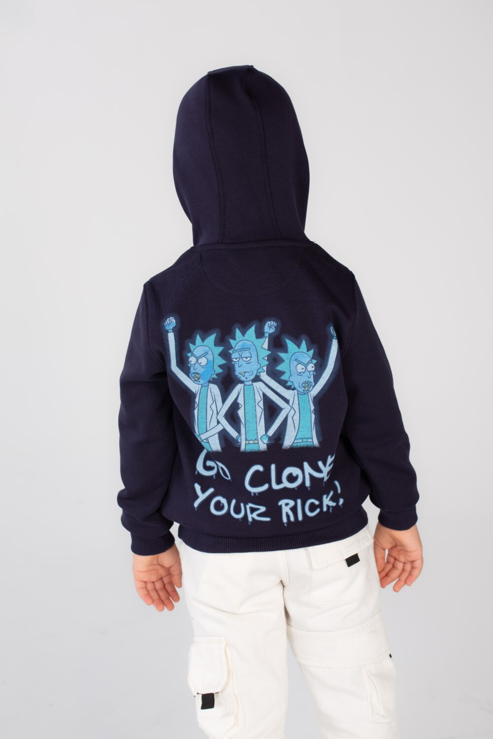 Boy's Hoodie Padded With Front & Back Print Hooded Sweatshirt