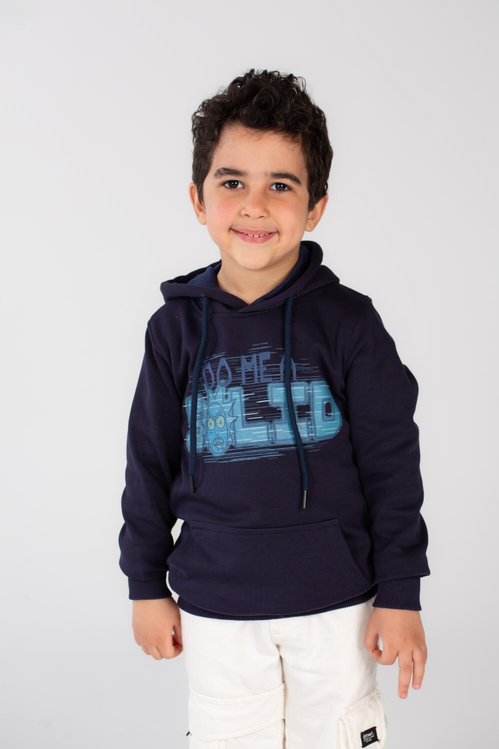 Boy's Hoodie Padded With Front & Back Print Hooded Sweatshirt