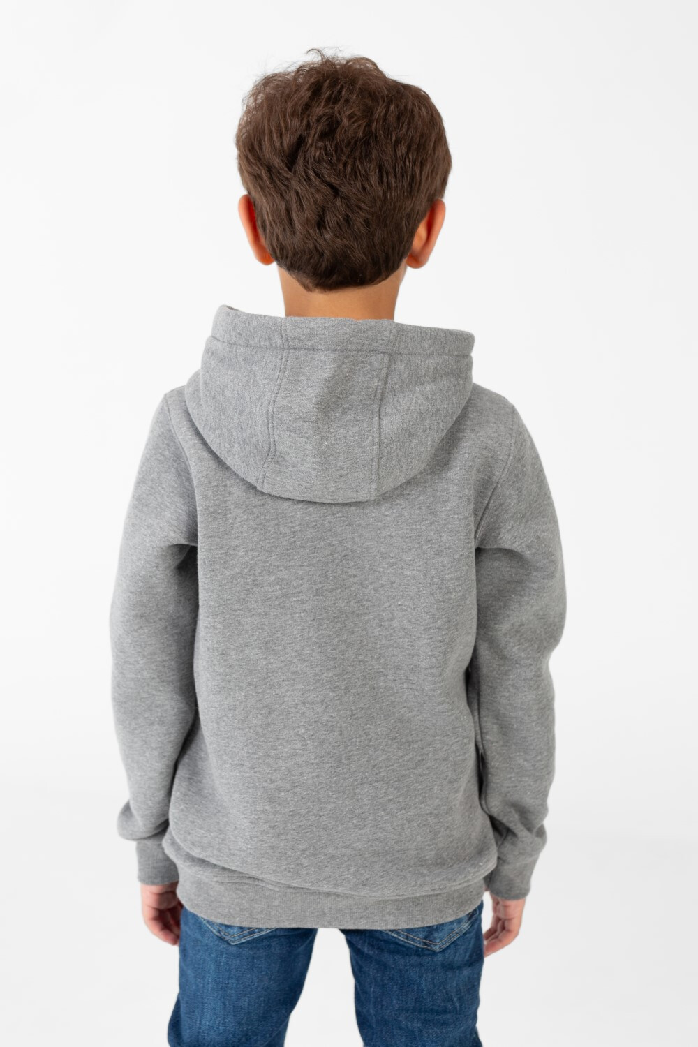 Boy's Basic Plain Hoodie Sweatshirt With Kangaroo Pocket