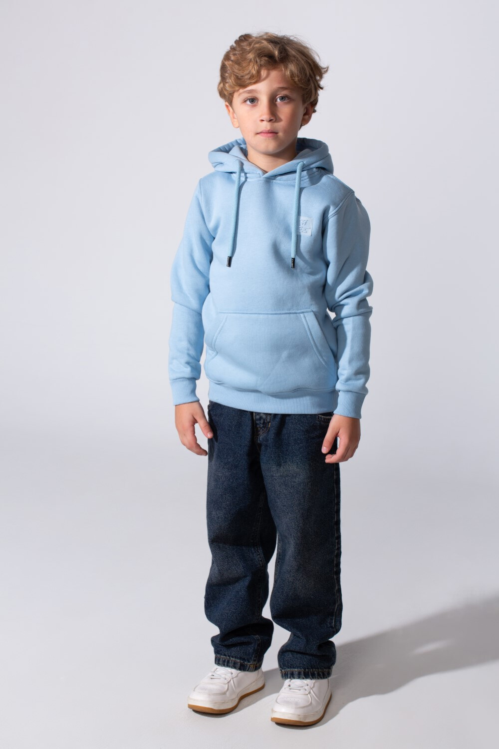 Boy's Tomato Slim Fit Hoodie Sweatshirt With Kangaroo Pocket And Long Sleeves