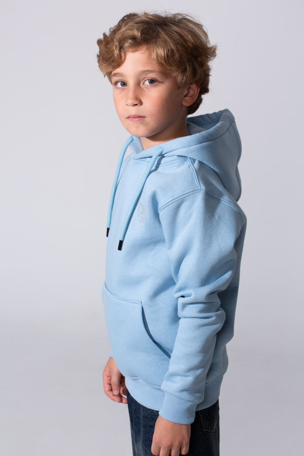 Boy's Tomato Slim Fit Hoodie Sweatshirt With Kangaroo Pocket And Long Sleeves