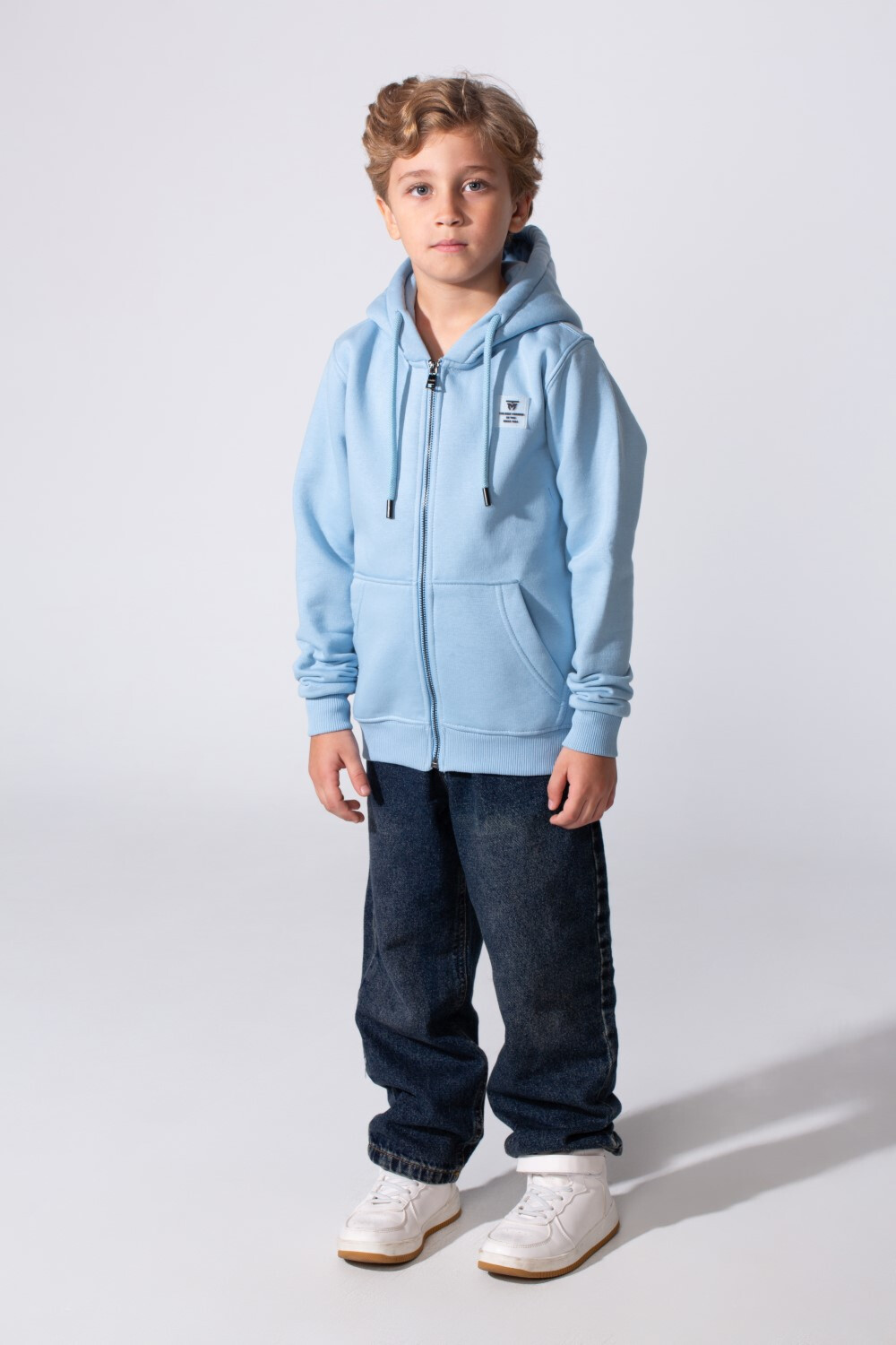 Boy's Tomato Slim Fit Hoodie Sweatshirt With Zipper