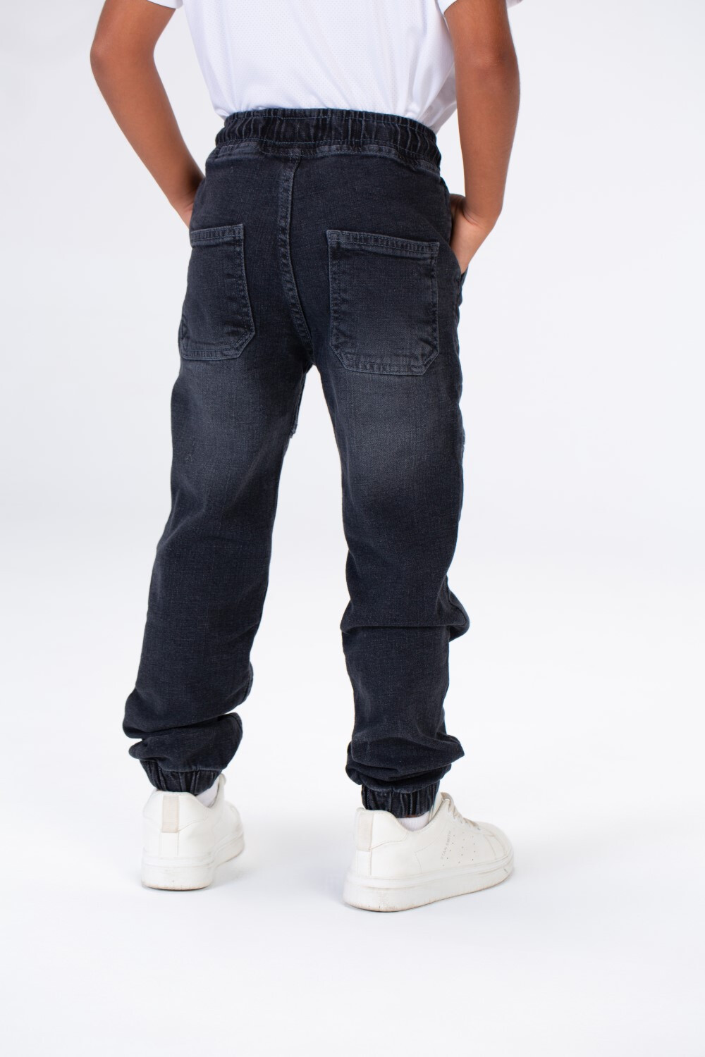 Boys Jeans Pants With Elastic Waistband And Tomato Logo On The Back