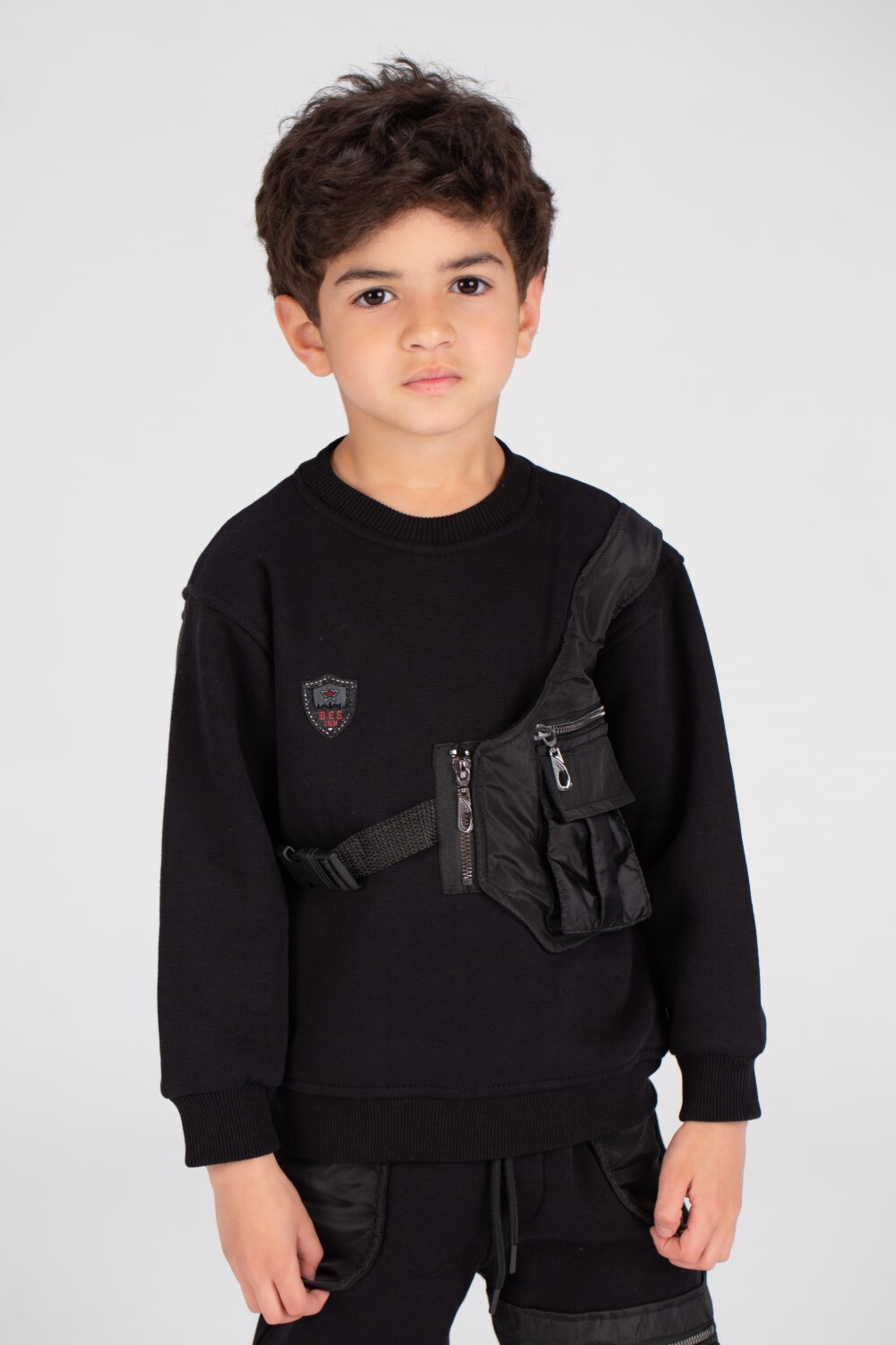 Boy's Padded Made Of Soft Melton Front Pocket Training Suit