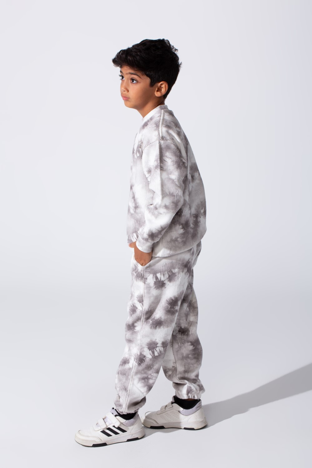 Boy's Winter Milton Slim Fit Tie Dye Outfit Sweatpants And Sweatshirt