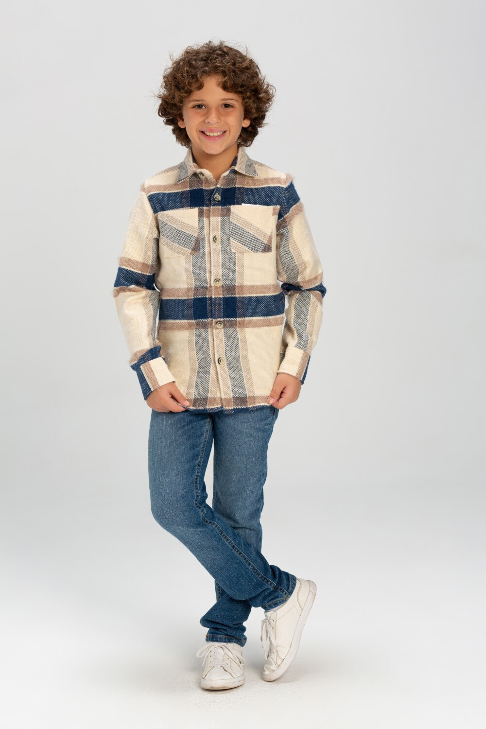 Boy's Regular Fit Front Pockets Uinque Style Shirt