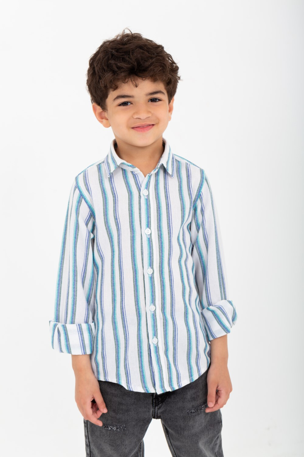 Boys' Striped Shirt With Comfortable Material And Trendy Colours