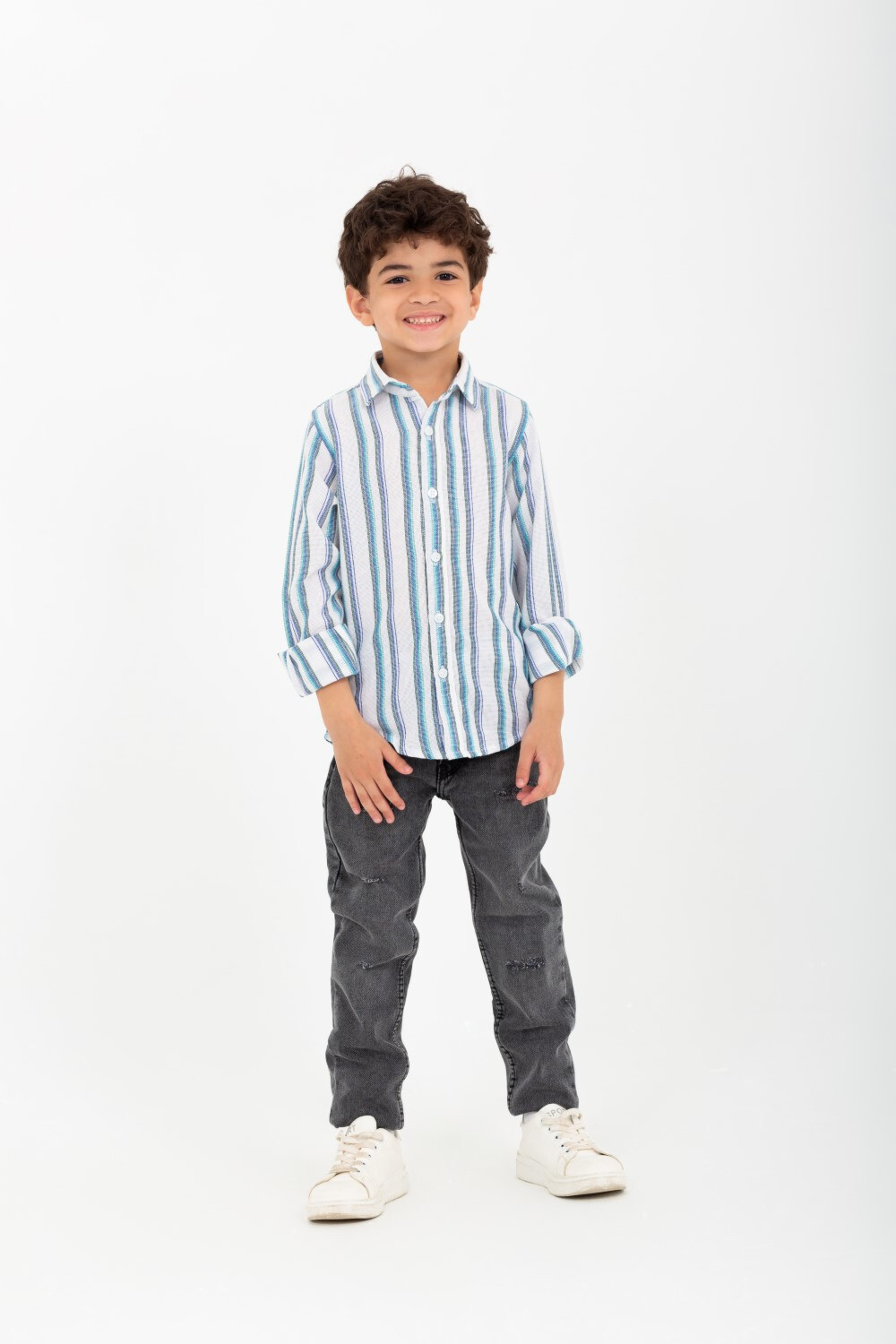 Boys' Striped Shirt With Comfortable Material And Trendy Colours