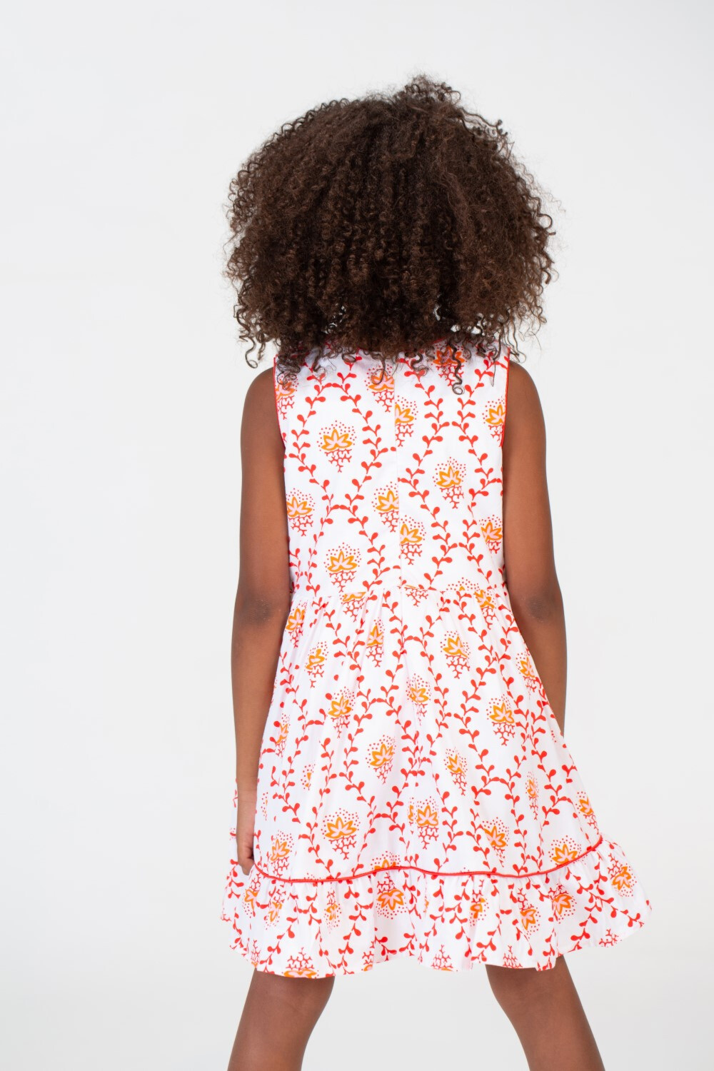 Girls Floral Cut Knee Length Maroon Summer Dress