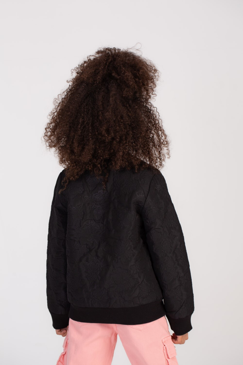 Girl's Casual Side Pockets Full Zipper Waterproof Jacket With unique Pattern