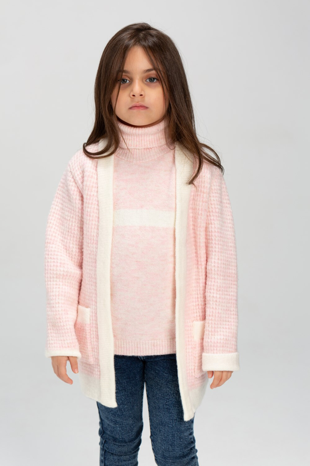 Girl's Casual High Neck With Pockets Outfit With unique Style