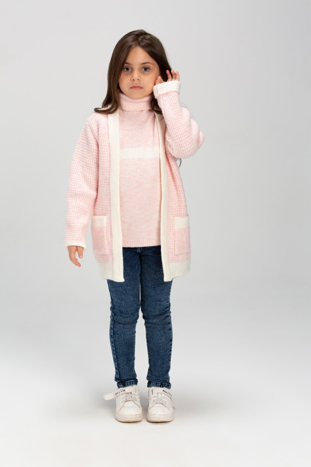 Girl's Casual High Neck With Pockets Outfit With unique Style