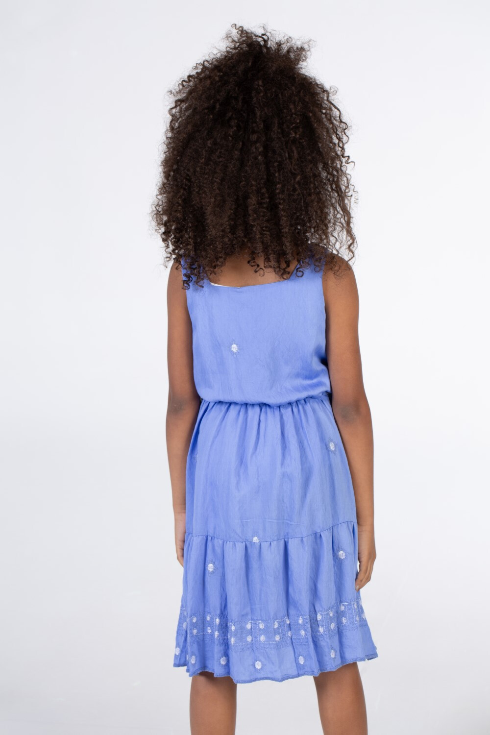 Girls Regular Fit Cut Dress With Ruffles At The Bottom