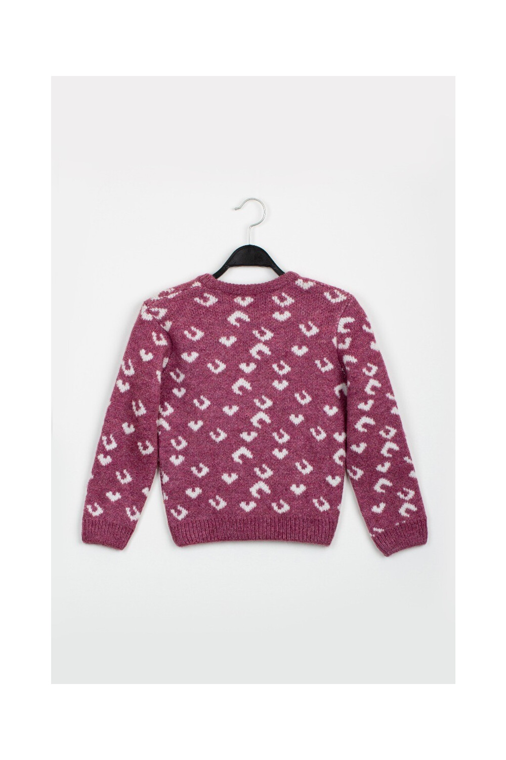 Girl's Rounded Neck Basic Made Of Soft Wool Pullover