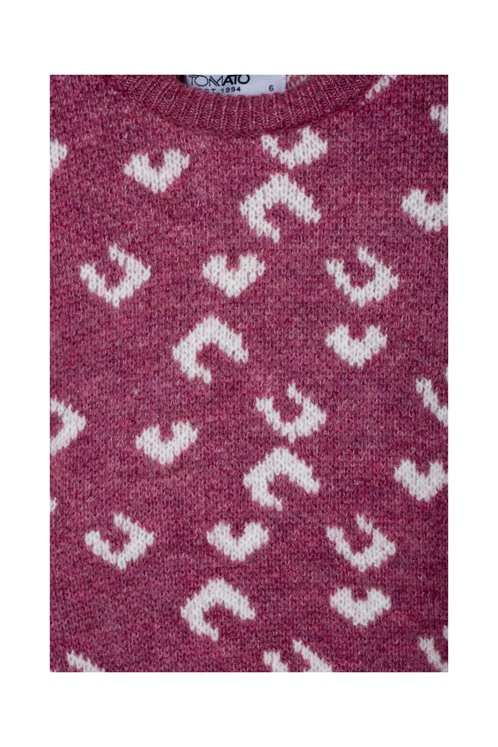 Girl's Rounded Neck Basic Made Of Soft Wool Pullover