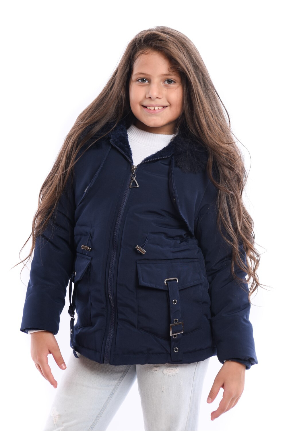 Girl's Waterproof Padded With Front Pockets Jacket