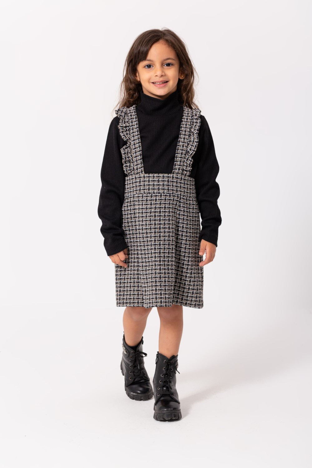 Girl's Sleeveless Regular Fit With High Neck Outfit