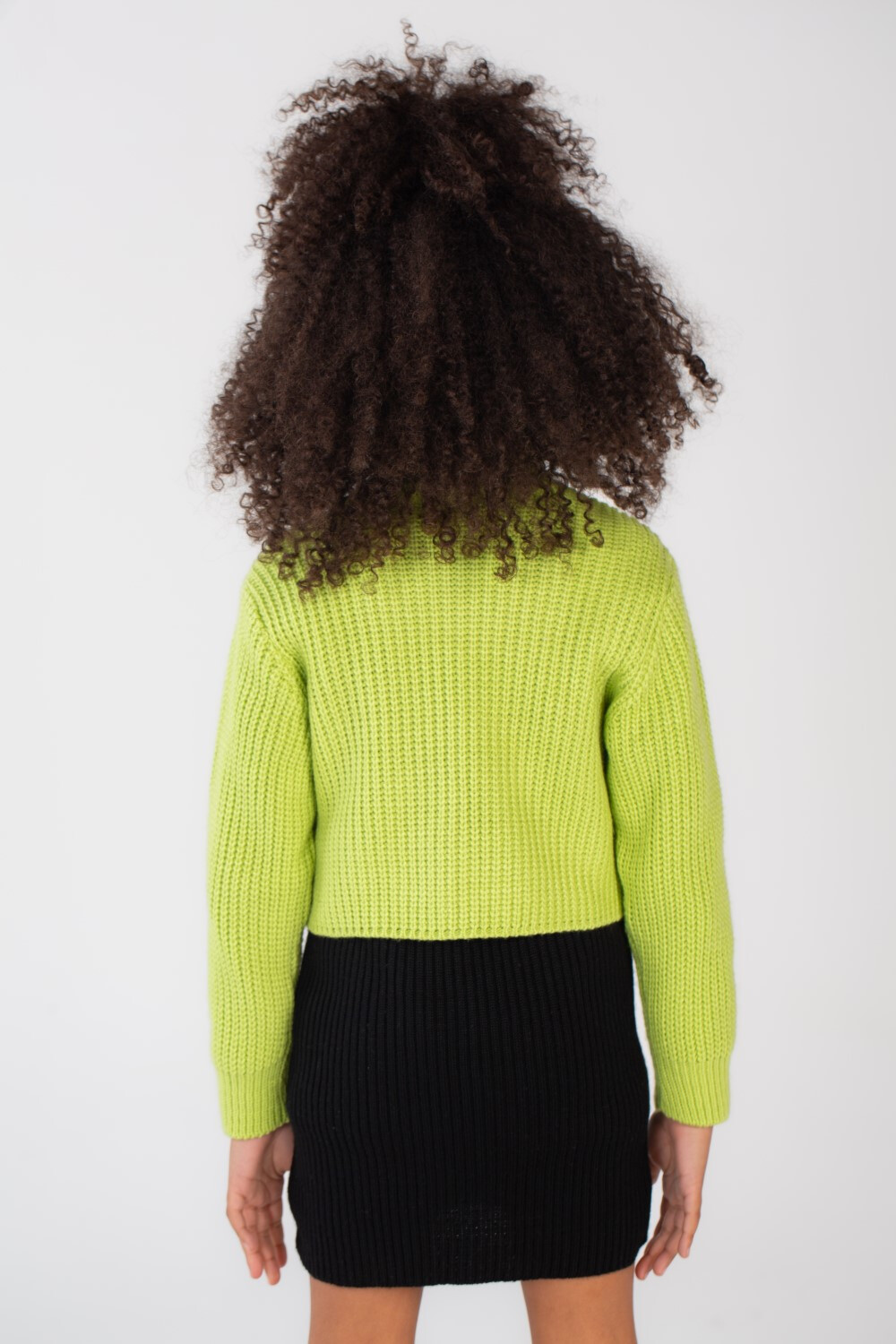 Girl's High Neck Regular Fit Short Style Outfit With Unqiue Details