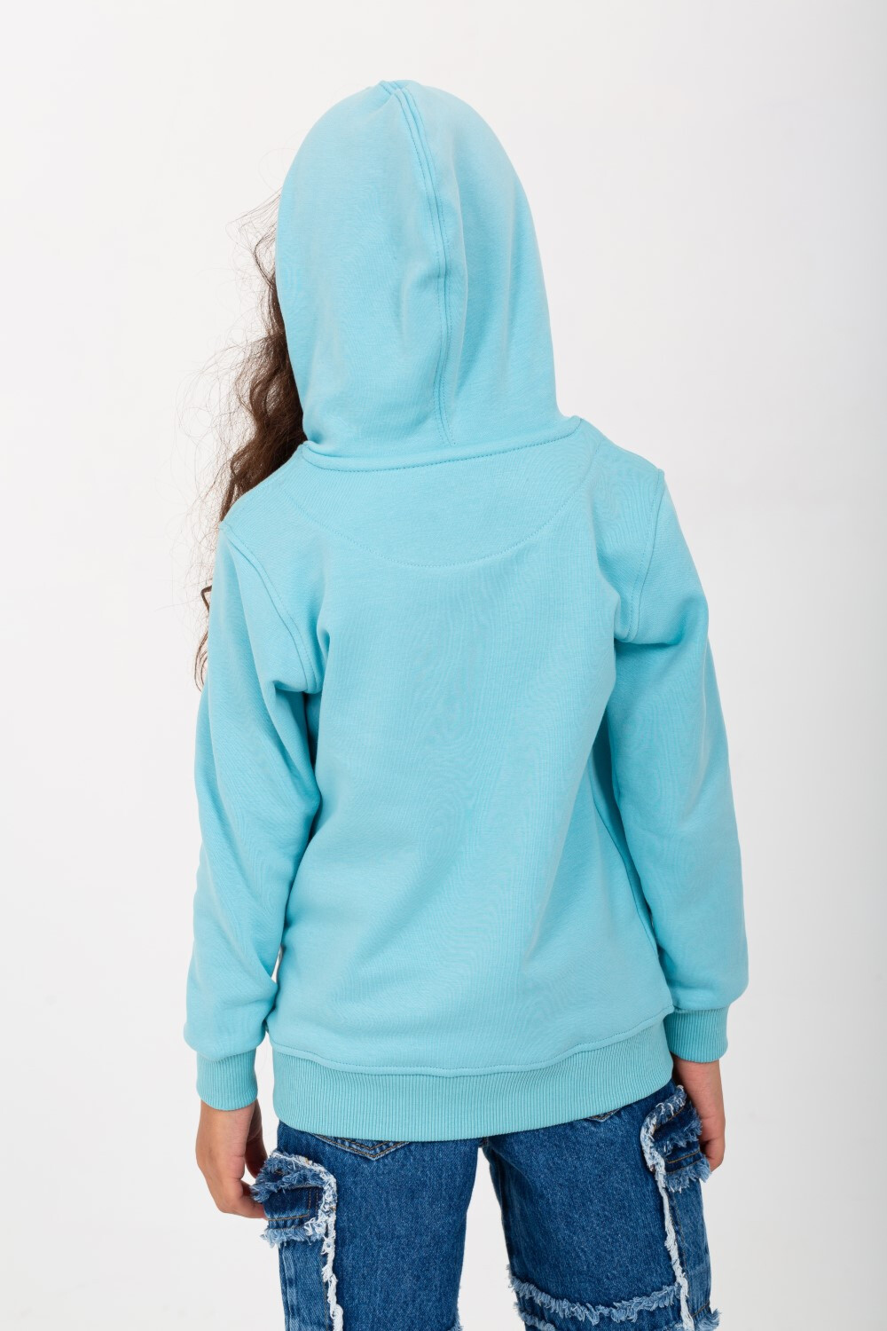 Girls Padded Hooded Front Unique Print Hoodie Sweatshirt
