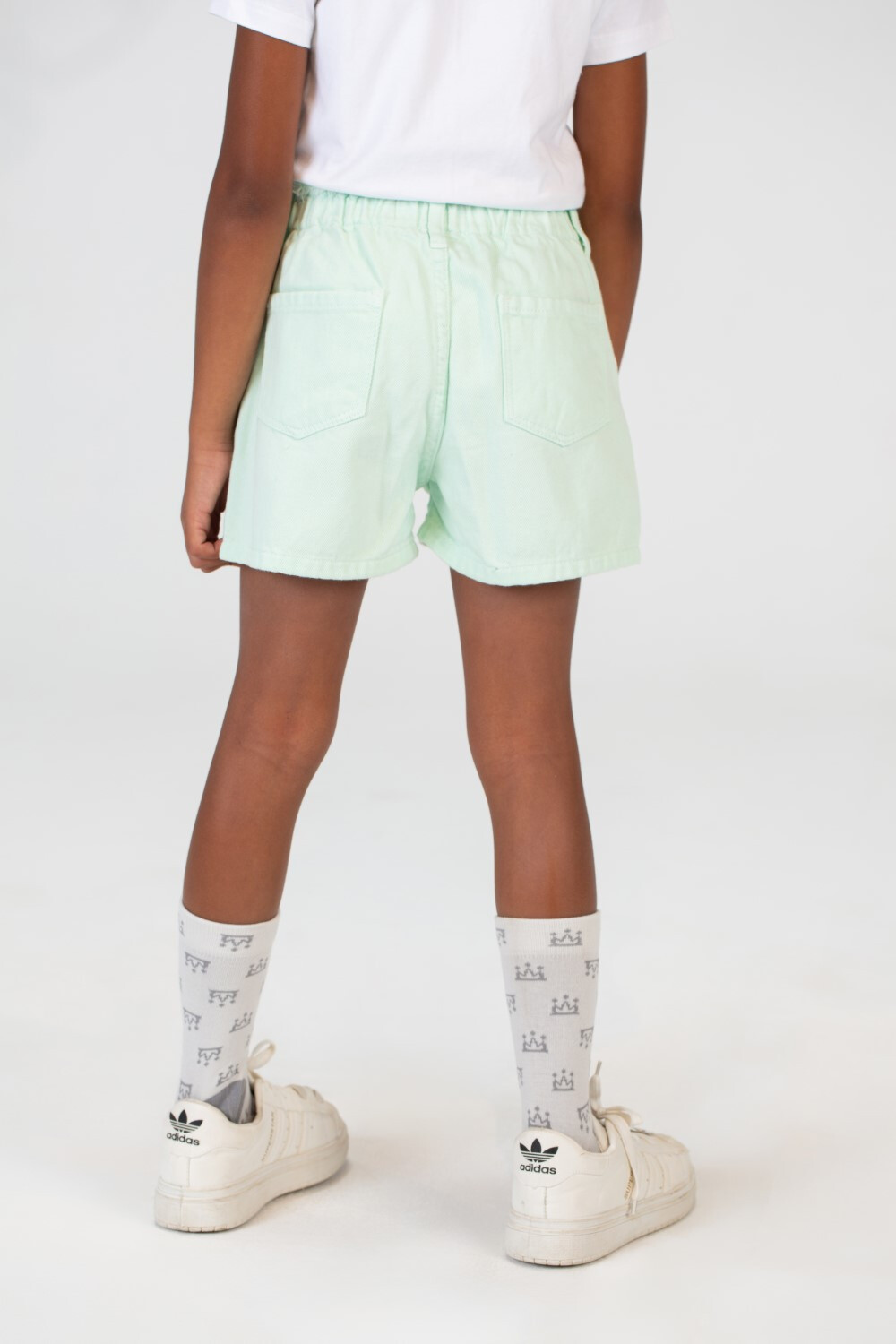 Girls Short Slouchy Gabardine With A Trendy Cut