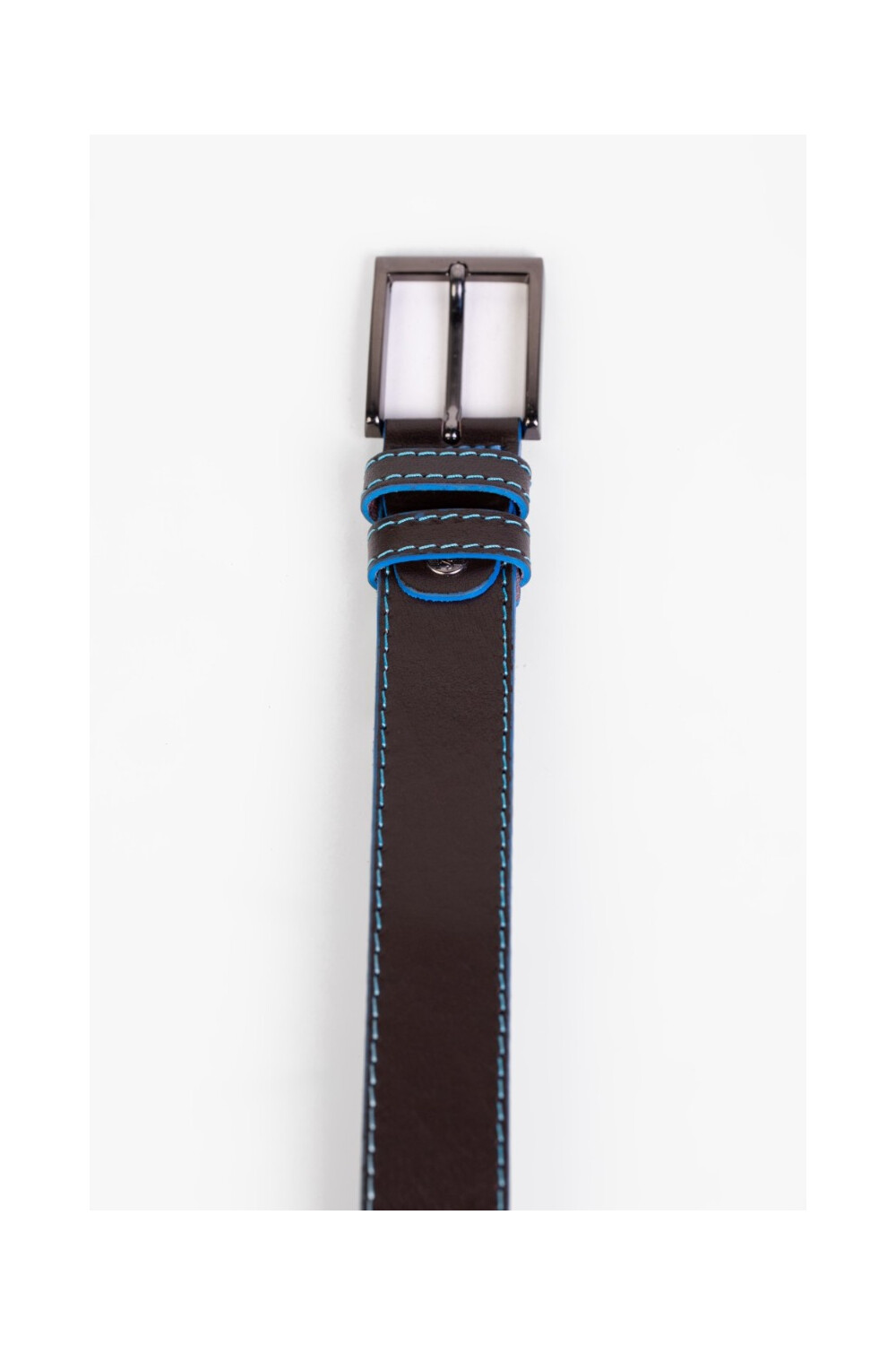 Men's Classic Belt With Blue Sides